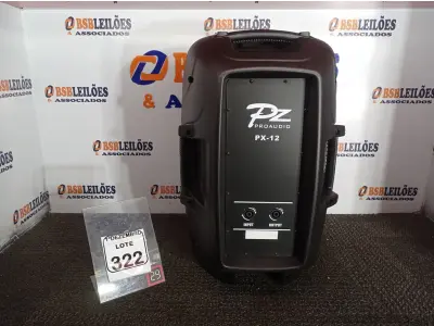 LOTE 322 - 01 CAIXA DE SOM PASSIVA MARCA PZ PRO ÁUDIO. (NO ESTADO) ATENÇÃO! FAZER A VISITAÇÃO ANTES DE ARREMATAR, NÃO SABEMOS SE FUNCIONA. LEILÃO NÃO TEM GARANTIA E NEM DEVOLUÇÃO, SUJEITO A POSSÍVEIS AVARIAS VISÍVEIS/OCULTAS E/OU AUSÊNCIA DE COMPONENTES.