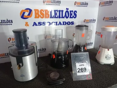 LOTE 269 - 02 MULTIPROCESSADORES DIVERSOS E 02 LIQUIDIFICADORES MARCAS E MODELOS DIVERSOS. (NO ESTADO) ATENÇÃO! FAZER A VISITAÇÃO ANTES DE ARREMATAR, NÃO SABEMOS SE FUNCIONA. LEILÃO NÃO TEM GARANTIA E NEM DEVOLUÇÃO, SUJEITO A POSSÍVEIS AVARIAS VISÍVEIS/OCULTAS E/OU AUSÊNCIA DE COMPONENTES.