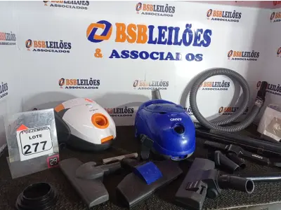 LOTE 277 - 02 ASPIRADORES DE PÓ MARCA BRITÂNIA E ARNO. (NO ESTADO) ATENÇÃO! FAZER A VISITAÇÃO ANTES DE ARREMATAR, NÃO SABEMOS SE FUNCIONA. LEILÃO NÃO TEM GARANTIA E NEM DEVOLUÇÃO, SUJEITO A POSSÍVEIS AVARIAS VISÍVEIS/OCULTAS E/OU AUSÊNCIA DE COMPONENTES.