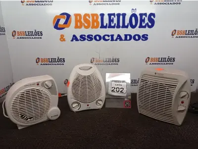 LOTE 202 - 03 AQUECEDORES MARCAS E MODELOS DIVERSOS. (NO ESTADO) ATENÇÃO! FAZER A VISITAÇÃO ANTES DE ARREMATAR, NÃO SABEMOS SE FUNCIONA. LEILÃO NÃO TEM GARANTIA E NEM DEVOLUÇÃO, SUJEITO A POSSÍVEIS AVARIAS VISÍVEIS/OCULTAS E/OU AUSÊNCIA DE COMPONENTES.