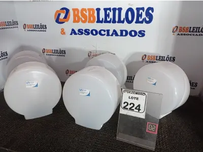 LOTE 224 - 05 DISPENSES P/PAPEL. (NO ESTADO) ATENÇÃO! FAZER A VISITAÇÃO ANTES DE ARREMATAR, NÃO SABEMOS SE FUNCIONA. LEILÃO NÃO TEM GARANTIA E NEM DEVOLUÇÃO, SUJEITO A POSSÍVEIS AVARIAS VISÍVEIS/OCULTAS E/OU AUSÊNCIA DE COMPONENTES.