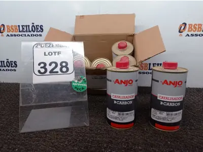 LOTE 328 - 01 CAIXA C/06 CATALISADORES MARCA ANJO CONTENDO 450ML EM CADA LATA(NOVO). (NO ESTADO) ATENÇÃO! FAZER A VISITAÇÃO ANTES DE ARREMATAR, NÃO SABEMOS SE FUNCIONA. LEILÃO NÃO TEM GARANTIA E NEM DEVOLUÇÃO, SUJEITO A POSSÍVEIS AVARIAS VISÍVEIS/OCULTAS E/OU AUSÊNCIA DE COMPONENTES.