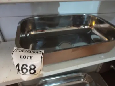 LOTE 468 - 01 CUBA INOX N1 ACO 430 3.1/2 46X30X14 MARCA FABRINOX(NOVO). (NO ESTADO) ATENÇÃO! FAZER A VISITAÇÃO ANTES DE ARREMATAR, NÃO SABEMOS SE FUNCIONA. LEILÃO NÃO TEM GARANTIA E NEM DEVOLUÇÃO, SUJEITO A POSSÍVEIS AVARIAS VISÍVEIS/OCULTAS E/OU AUSÊNCIA DE COMPONENTES.