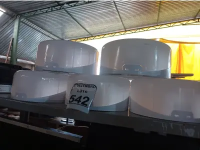 LOTE 542 - 05 DISPENSES P/PAPEL. (NO ESTADO) ATENÇÃO! FAZER A VISITAÇÃO ANTES DE ARREMATAR, NÃO SABEMOS SE FUNCIONA. LEILÃO NÃO TEM GARANTIA E NEM DEVOLUÇÃO, SUJEITO A POSSÍVEIS AVARIAS VISÍVEIS/OCULTAS E/OU AUSÊNCIA DE COMPONENTES.