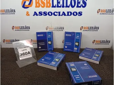 LOTE 360 - 05 REFLETORES LED AMBIENTE EXTERNO 100W. (NOVO), (NO ESTADO) ATENÇÃO! FAZER A VISITAÇÃO ANTES DE ARREMATAR, NÃO SABEMOS SE FUNCIONA. LEILÃO NÃO TEM GARANTIA E NEM DEVOLUÇÃO, SUJEITO A POSSÍVEIS AVARIAS VISÍVEIS/OCULTAS E/OU AUSÊNCIA DE COMPONENTES.