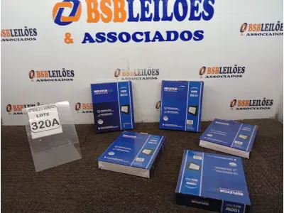 LOTE 320 - 05 REFLETORES LED AMBIENTE EXTERNO 100W. (NOVO), (NO ESTADO) ATENÇÃO! FAZER A VISITAÇÃO ANTES DE ARREMATAR, NÃO SABEMOS SE FUNCIONA. LEILÃO NÃO TEM GARANTIA E NEM DEVOLUÇÃO, SUJEITO A POSSÍVEIS AVARIAS VISÍVEIS/OCULTAS E/OU AUSÊNCIA DE COMPONENTES.