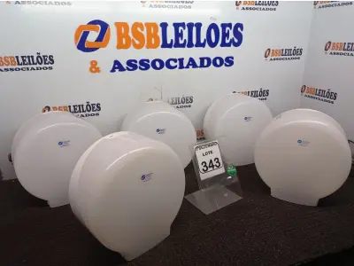 LOTE 343 - 05 DISPENSES P/PAPEL. (NO ESTADO) ATENÇÃO! FAZER A VISITAÇÃO ANTES DE ARREMATAR, NÃO SABEMOS SE FUNCIONA. LEILÃO NÃO TEM GARANTIA E NEM DEVOLUÇÃO, SUJEITO A POSSÍVEIS AVARIAS VISÍVEIS/OCULTAS E/OU AUSÊNCIA DE COMPONENTES.