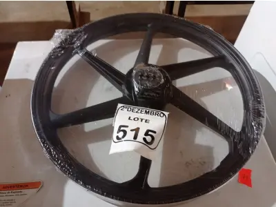 LOTE 515 - 01 RODA P/MOTO CG ARO “17 PARA QUALQUER CG (NOVO). (NO ESTADO) ATENÇÃO! FAZER A VISITAÇÃO ANTES DE ARREMATAR, NÃO SABEMOS SE FUNCIONA. LEILÃO NÃO TEM GARANTIA E NEM DEVOLUÇÃO, SUJEITO A POSSÍVEIS AVARIAS VISÍVEIS/OCULTAS E/OU AUSÊNCIA DE COMPONENTES.