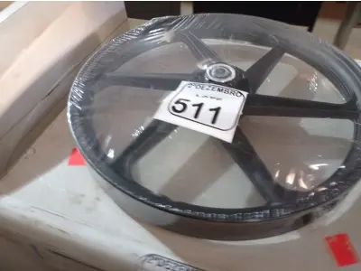 LOTE 511 - 01 RODA P/MOTO CG ARO “17 PARA QUALQUER CG (NOVO). (NO ESTADO) ATENÇÃO! FAZER A VISITAÇÃO ANTES DE ARREMATAR, NÃO SABEMOS SE FUNCIONA. LEILÃO NÃO TEM GARANTIA E NEM DEVOLUÇÃO, SUJEITO A POSSÍVEIS AVARIAS VISÍVEIS/OCULTAS E/OU AUSÊNCIA DE COMPONENTES.