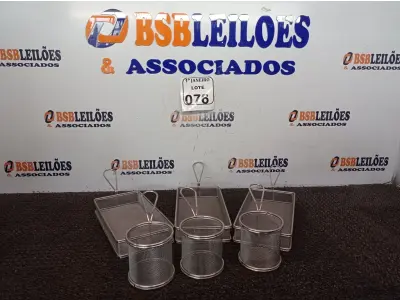 LOTE 076 - 01 KIT DE FRITURA C/06 PEÇAS. (NO ESTADO) ATENÇÃO! FAZER A VISITAÇÃO ANTES DE ARREMATAR, NÃO SABEMOS SE FUNCIONA. LEILÃO NÃO TEM GARANTIA E NEM DEVOLUÇÃO, SUJEITO A POSSÍVEIS AVARIAS VISÍVEIS/OCULTAS E/OU AUSÊNCIA DE COMPONENTES.