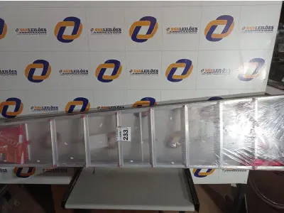 LOTE 233 - 01 ESCADA DE ALUMÍNIO C/09 DEGRAUS. (NO ESTADO) ATENÇÃO! FAZER A VISITAÇÃO ANTES DE ARREMATAR, NÃO SABEMOS SE FUNCIONA. LEILÃO NÃO TEM GARANTIA E NEM DEVOLUÇÃO, SUJEITO A POSSÍVEIS AVARIAS VISÍVEIS/OCULTAS E/OU AUSÊNCIA DE COMPONENTES.