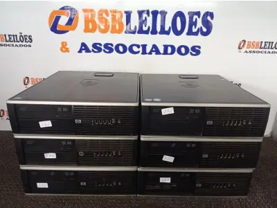 LOTE 333 - 06 CPU’S MARCA HP P/RETIRADA DE PEÇAS. (NO ESTADO) ATENÇÃO! FAZER A VISITAÇÃO ANTES DE ARREMATAR, NÃO SABEMOS SE FUNCIONA. LEILÃO NÃO TEM GARANTIA E NEM DEVOLUÇÃO, SUJEITO A POSSÍVEIS AVARIAS VISÍVEIS/OCULTAS E/OU AUSÊNCIA DE COMPONENTES.