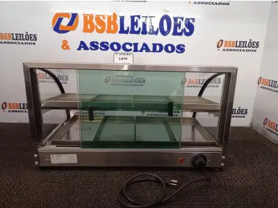 LOTE 153 - 01 ESTUFA PARA SALGADOS COM 08 BANDEJAS. (NO ESTADO) ATENÇÃO! FAZER A VISITAÇÃO ANTES DE ARREMATAR, NÃO SABEMOS SE FUNCIONA. LEILÃO NÃO TEM GARANTIA E NEM DEVOLUÇÃO, SUJEITO A POSSÍVEIS AVARIAS VISÍVEIS/OCULTAS E/OU AUSÊNCIA DE COMPONENTES.