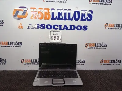 LOTE 082 - 01 NOTEBOOK MARCA HP S/FONTE. (NO ESTADO) ATENÇÃO! FAZER A VISITAÇÃO ANTES DE ARREMATAR, NÃO SABEMOS SE FUNCIONA. LEILÃO NÃO TEM GARANTIA E NEM DEVOLUÇÃO, SUJEITO A POSSÍVEIS AVARIAS VISÍVEIS/OCULTAS E/OU AUSÊNCIA DE COMPONENTES.
