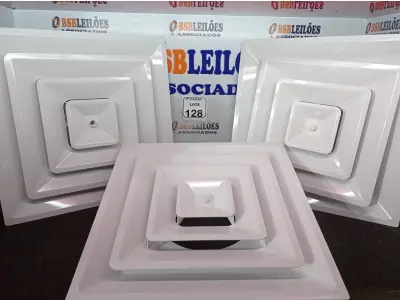 LOTE 128 - 03 TAMPAS PARA DUTOS DE AR-CONDICIONADO CENTRAL. (NO ESTADO) ATENÇÃO! FAZER A VISITAÇÃO ANTES DE ARREMATAR, NÃO SABEMOS SE FUNCIONA. LEILÃO NÃO TEM GARANTIA E NEM DEVOLUÇÃO, SUJEITO A POSSÍVEIS AVARIAS VISÍVEIS/OCULTAS E/OU AUSÊNCIA DE COMPONENTES.