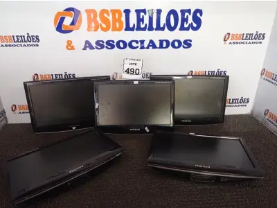 LOTE 490 - 07 MONITORES LCD MARCAS E MODELOS DIVERSOS P/RETIRADA DE PEÇAS. (NO ESTADO) ATENÇÃO! FAZER A VISITAÇÃO ANTES DE ARREMATAR, NÃO SABEMOS SE FUNCIONA. LEILÃO NÃO TEM GARANTIA E NEM DEVOLUÇÃO, SUJEITO A POSSÍVEIS AVARIAS VISÍVEIS/OCULTAS E/OU AUSÊNCIA DE COMPONENTES.