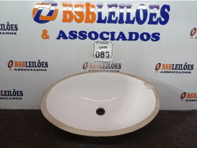 LOTE 083 - 01 CUBA PARA PIA DE BANHEIRO NA COR BRANCA. (NO ESTADO) ATENÇÃO! FAZER A VISITAÇÃO ANTES DE ARREMATAR, NÃO SABEMOS SE FUNCIONA. LEILÃO NÃO TEM GARANTIA E NEM DEVOLUÇÃO, SUJEITO A POSSÍVEIS AVARIAS VISÍVEIS/OCULTAS E/OU AUSÊNCIA DE COMPONENTES.