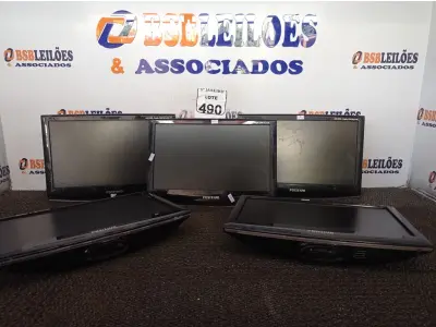 LOTE 490 - 07 MONITORES LCD MARCAS E MODELOS DIVERSOS P/RETIRADA DE PEÇAS. (NO ESTADO) ATENÇÃO! FAZER A VISITAÇÃO ANTES DE ARREMATAR, NÃO SABEMOS SE FUNCIONA. LEILÃO NÃO TEM GARANTIA E NEM DEVOLUÇÃO, SUJEITO A POSSÍVEIS AVARIAS VISÍVEIS/OCULTAS E/OU AUSÊNCIA DE COMPONENTES.