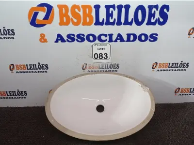 LOTE 083 - 01 CUBA PARA PIA DE BANHEIRO NA COR BRANCA. (NO ESTADO) ATENÇÃO! FAZER A VISITAÇÃO ANTES DE ARREMATAR, NÃO SABEMOS SE FUNCIONA. LEILÃO NÃO TEM GARANTIA E NEM DEVOLUÇÃO, SUJEITO A POSSÍVEIS AVARIAS VISÍVEIS/OCULTAS E/OU AUSÊNCIA DE COMPONENTES.
