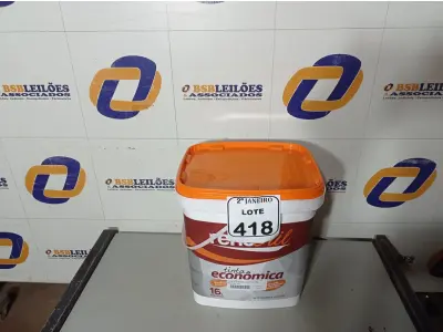 LOTE 418 - 01 BALDE DE TINTA RENOCRIL COR BRANCO NEVE  16L. (NO ESTADO) ATENÇÃO! FAZER A VISITAÇÃO ANTES DE ARREMATAR, NÃO SABEMOS SE FUNCIONA. LEILÃO NÃO TEM GARANTIA E NEM DEVOLUÇÃO, SUJEITO A POSSÍVEIS AVARIAS VISÍVEIS/OCULTAS E/OU AUSÊNCIA DE COMPONENTES.