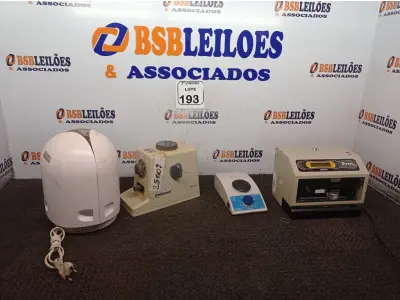 LOTE 193 - 01 RELÓGIO DE PONTO MARCA HENRY, 01 PURIFICADOR DE AR AIR FREE, 01 AMALGAMADOR E 01 AGITADOR DE TUBO. (NO ESTADO) ATENÇÃO! FAZER A VISITAÇÃO ANTES DE ARREMATAR, NÃO SABEMOS SE FUNCIONA. LEILÃO NÃO TEM GARANTIA E NEM DEVOLUÇÃO, SUJEITO A POSSÍVEIS AVARIAS VISÍVEIS/OCULTAS E/OU AUSÊNCIA DE COMPONENTES.