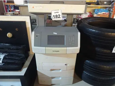 LOTE 182 - 01 IMPRESSORA LEXMARRK X748DE. (NO ESTADO) ATENÇÃO! FAZER A VISITAÇÃO ANTES DE ARREMATAR, NÃO SABEMOS SE FUNCIONA. LEILÃO NÃO TEM GARANTIA E NEM DEVOLUÇÃO, SUJEITO A POSSÍVEIS AVARIAS VISÍVEIS/OCULTAS E/OU AUSÊNCIA DE COMPONENTES.