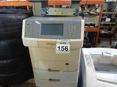 LOTE 156 - 01 IMPRESSORA LEXMARK  X748DE. (NO ESTADO) ATENÇÃO! FAZER A VISITAÇÃO ANTES DE ARREMATAR, NÃO SABEMOS SE FUNCIONA. LEILÃO NÃO TEM GARANTIA E NEM DEVOLUÇÃO, SUJEITO A POSSÍVEIS AVARIAS VISÍVEIS/OCULTAS E/OU AUSÊNCIA DE COMPONENTES.