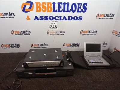 LOTE 246 - 01 DVD TOSHIBA, 01 DVD PORTÁTIL E 01 DVR 8 CANAIS. (NO ESTADO) ATENÇÃO! FAZER A VISITAÇÃO ANTES DE ARREMATAR, NÃO SABEMOS SE FUNCIONA. LEILÃO NÃO TEM GARANTIA E NEM DEVOLUÇÃO, SUJEITO A POSSÍVEIS AVARIAS VISÍVEIS/OCULTAS E/OU AUSÊNCIA DE COMPONENTES.