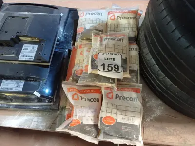 LOTE 159 - 01 LOTE C/VÁRIOS REJUNTES MARCA PRECON (NOVO). (NO ESTADO) ATENÇÃO! FAZER A VISITAÇÃO ANTES DE ARREMATAR, NÃO SABEMOS SE FUNCIONA. LEILÃO NÃO TEM GARANTIA E NEM DEVOLUÇÃO, SUJEITO A POSSÍVEIS AVARIAS VISÍVEIS/OCULTAS E/OU AUSÊNCIA DE COMPONENTES.
