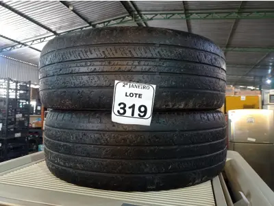 LOTE 319 - 02 PNEUS 255/55ARO 18 MEIA VIDA. (NO ESTADO) ATENÇÃO! FAZER A VISITAÇÃO ANTES DE ARREMATAR, NÃO SABEMOS SE FUNCIONA. LEILÃO NÃO TEM GARANTIA E NEM DEVOLUÇÃO, SUJEITO A POSSÍVEIS AVARIAS VISÍVEIS/OCULTAS E/OU AUSÊNCIA DE COMPONENTES.