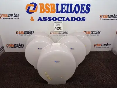 LOTE 420 - 05 DISPENSES P/PAPEL. (NO ESTADO) ATENÇÃO! FAZER A VISITAÇÃO ANTES DE ARREMATAR, NÃO SABEMOS SE FUNCIONA. LEILÃO NÃO TEM GARANTIA E NEM DEVOLUÇÃO, SUJEITO A POSSÍVEIS AVARIAS VISÍVEIS/OCULTAS E/OU AUSÊNCIA DE COMPONENTES.