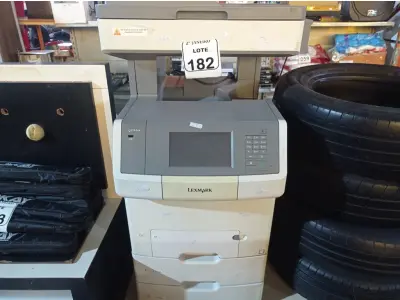 LOTE 182 - 01 IMPRESSORA LEXMARRK X748DE. (NO ESTADO) ATENÇÃO! FAZER A VISITAÇÃO ANTES DE ARREMATAR, NÃO SABEMOS SE FUNCIONA. LEILÃO NÃO TEM GARANTIA E NEM DEVOLUÇÃO, SUJEITO A POSSÍVEIS AVARIAS VISÍVEIS/OCULTAS E/OU AUSÊNCIA DE COMPONENTES.