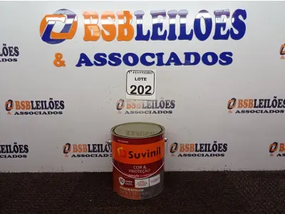 LOTE 202 - 01 LATA DE TINTA ESMALTE PARA MADEIRAS E METAIS INTERIOR\EXTERIOR 3,6L BRIL COLORADO MARCA SUVINIL. (NOVO) (NO ESTADO) ATENÇÃO! FAZER A VISITAÇÃO ANTES DE ARREMATAR, NÃO SABEMOS SE FUNCIONA. LEILÃO NÃO TEM GARANTIA E NEM DEVOLUÇÃO, SUJEITO A POSSÍVEIS AVARIAS VISÍVEIS/OCULTAS E/OU AUSÊNCIA DE COMPONENTES.