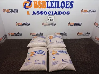 LOTE 143 - 06 PACOTES DE GRANITINA/08 PARA GRAFIADO COM 4KG CADA. (NO ESTADO) ATENÇÃO! FAZER A VISITAÇÃO ANTES DE ARREMATAR, NÃO SABEMOS SE FUNCIONA. LEILÃO NÃO TEM GARANTIA E NEM DEVOLUÇÃO, SUJEITO A POSSÍVEIS AVARIAS VISÍVEIS/OCULTAS E/OU AUSÊNCIA DE COMPONENTES.