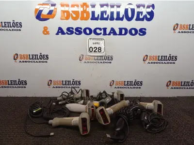 LOTE 028 - 08 LEITORES DE CÓDIGO DE BARRAS. (NO ESTADO) ATENÇÃO! FAZER A VISITAÇÃO ANTES DE ARREMATAR, NÃO SABEMOS SE FUNCIONA. LEILÃO NÃO TEM GARANTIA E NEM DEVOLUÇÃO, SUJEITO A POSSÍVEIS AVARIAS VISÍVEIS/OCULTAS E/OU AUSÊNCIA DE COMPONENTES.
