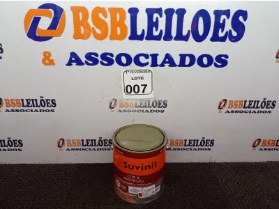 LOTE 007 - 01 LATA DE TINTA ESMALTE PARA MADEIRAS E METAIS INTERIOR\EXTERIOR 3,6L BRIL COLORADO MARCA SUVINIL. (NOVO) (NO ESTADO) ATENÇÃO! FAZER A VISITAÇÃO ANTES DE ARREMATAR, NÃO SABEMOS SE FUNCIONA. LEILÃO NÃO TEM GARANTIA E NEM DEVOLUÇÃO, SUJEITO A POSSÍVEIS AVARIAS VISÍVEIS/OCULTAS E/OU AUSÊNCIA DE COMPONENTES.