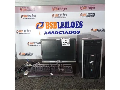 LOTE 274 - 1 COMPUTADOR COMPLETO COM 320GB DE HD, 4GB DE RAM E MONITOR DE 16’’ POLEGADAS. (ACOMPANHA MOUSE, TECLADOS E CABOS) (NO ESTADO) ATENÇÃO! FAZER A VISITAÇÃO ANTES DE ARREMATAR, NÃO SABEMOS SE FUNCIONA. LEILÃO NÃO TEM GARANTIA E NEM DEVOLUÇÃO, SUJEITO A POSSÍVEIS AVARIAS VISÍVEIS/OCULTAS E/OU AUSÊNCIA DE COMPONENTES.