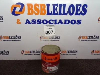 LOTE 007 - 01 LATA DE TINTA ESMALTE PARA MADEIRAS E METAIS INTERIOR\EXTERIOR 3,6L BRIL COLORADO MARCA SUVINIL. (NOVO) (NO ESTADO) ATENÇÃO! FAZER A VISITAÇÃO ANTES DE ARREMATAR, NÃO SABEMOS SE FUNCIONA. LEILÃO NÃO TEM GARANTIA E NEM DEVOLUÇÃO, SUJEITO A POSSÍVEIS AVARIAS VISÍVEIS/OCULTAS E/OU AUSÊNCIA DE COMPONENTES.