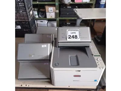 LOTE 248 - 01 IMPRESSORA OKI E 10 SCANNER’S FUJITSU. (NO ESTADO) ATENÇÃO! FAZER A VISITAÇÃO ANTES DE ARREMATAR, NÃO SABEMOS SE FUNCIONA. LEILÃO NÃO TEM GARANTIA E NEM DEVOLUÇÃO, SUJEITO A POSSÍVEIS AVARIAS VISÍVEIS/OCULTAS E/OU AUSÊNCIA DE COMPONENTES.