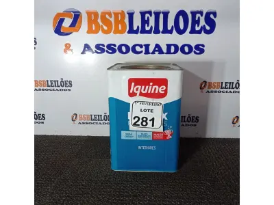 LOTE 281 - 01 LATA DE TINTA DIATEX IQUINE BASE P (NO ESTADO) ATENÇÃO! FAZER A VISITAÇÃO ANTES DE ARREMATAR, NÃO SABEMOS SE FUNCIONA. LEILÃO NÃO TEM GARANTIA E NEM DEVOLUÇÃO, SUJEITO A POSSÍVEIS AVARIAS VISÍVEIS/OCULTAS E/OU AUSÊNCIA DE COMPONENTES.