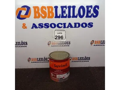 LOTE 296 - 01 LATA DE TINTA ESMALTE PARA MADEIRA E METAIS SUVINIL BRIL COLORADO 3,6L. (NO ESTADO) ATENÇÃO! FAZER A VISITAÇÃO ANTES DE ARREMATAR, NÃO SABEMOS SE FUNCIONA. LEILÃO NÃO TEM GARANTIA E NEM DEVOLUÇÃO, SUJEITO A POSSÍVEIS AVARIAS VISÍVEIS/OCULTAS E/OU AUSÊNCIA DE COMPONENTES.