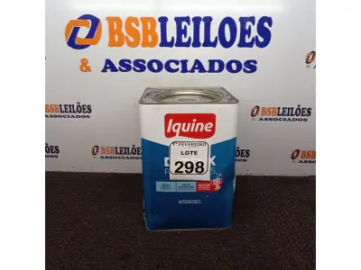 LOTE 298 - 01 LATA DE TINTA DIATEX IQUINE BASE P (NO ESTADO) ATENÇÃO! FAZER A VISITAÇÃO ANTES DE ARREMATAR, NÃO SABEMOS SE FUNCIONA. LEILÃO NÃO TEM GARANTIA E NEM DEVOLUÇÃO, SUJEITO A POSSÍVEIS AVARIAS VISÍVEIS/OCULTAS E/OU AUSÊNCIA DE COMPONENTES.
