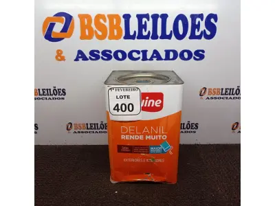 LOTE 400 - 01 LATA DE TINTA IQUINE DELANIL AZUL FOSCO. 18L.  (NO ESTADO) ATENÇÃO! FAZER A VISITAÇÃO ANTES DE ARREMATAR, NÃO SABEMOS SE FUNCIONA. LEILÃO NÃO TEM GARANTIA E NEM DEVOLUÇÃO, SUJEITO A POSSÍVEIS AVARIAS VISÍVEIS/OCULTAS E/OU AUSÊNCIA DE COMPONENTES.