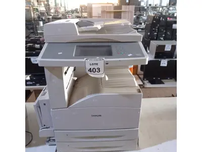 LOTE 403 - 01 IMPRESSORA LEXMARK X860DE. (NO ESTADO) ATENÇÃO! FAZER A VISITAÇÃO ANTES DE ARREMATAR, NÃO SABEMOS SE FUNCIONA. LEILÃO NÃO TEM GARANTIA E NEM DEVOLUÇÃO, SUJEITO A POSSÍVEIS AVARIAS VISÍVEIS/OCULTAS E/OU AUSÊNCIA DE COMPONENTES.