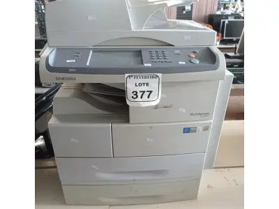 LOTE 377 - 01 IMPRESSORA SAMSUNG MULTIXPRESS 6555NX. (NO ESTADO) ATENÇÃO! FAZER A VISITAÇÃO ANTES DE ARREMATAR, NÃO SABEMOS SE FUNCIONA. LEILÃO NÃO TEM GARANTIA E NEM DEVOLUÇÃO, SUJEITO A POSSÍVEIS AVARIAS VISÍVEIS/OCULTAS E/OU AUSÊNCIA DE COMPONENTES.