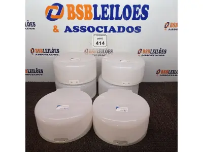 LOTE 414 - 06 DISPENSES DE PAPEL. (NO ESTADO) ATENÇÃO! FAZER A VISITAÇÃO ANTES DE ARREMATAR, NÃO SABEMOS SE FUNCIONA. LEILÃO NÃO TEM GARANTIA E NEM DEVOLUÇÃO, SUJEITO A POSSÍVEIS AVARIAS VISÍVEIS/OCULTAS E/OU AUSÊNCIA DE COMPONENTES.