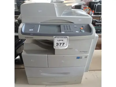LOTE 377 - 01 IMPRESSORA SAMSUNG MULTIXPRESS 6555NX. (NO ESTADO) ATENÇÃO! FAZER A VISITAÇÃO ANTES DE ARREMATAR, NÃO SABEMOS SE FUNCIONA. LEILÃO NÃO TEM GARANTIA E NEM DEVOLUÇÃO, SUJEITO A POSSÍVEIS AVARIAS VISÍVEIS/OCULTAS E/OU AUSÊNCIA DE COMPONENTES.
