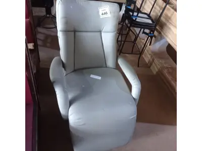 LOTE 446 - 01 POLTRONA. (NO ESTADO) ATENÇÃO! FAZER A VISITAÇÃO ANTES DE ARREMATAR, NÃO SABEMOS SE FUNCIONA. LEILÃO NÃO TEM GARANTIA E NEM DEVOLUÇÃO, SUJEITO A POSSÍVEIS AVARIAS VISÍVEIS/OCULTAS E/OU AUSÊNCIA DE COMPONENTES.