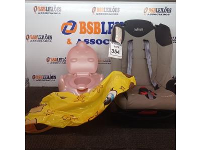 LOTE 354 - 01 CADEIRA P/TRANSPORTE INFANTIL MARCA INFANTE, 01 BRINQUEDO INFLÁVEL E 01 TRONINHO. (NO ESTADO) ATENÇÃO! FAZER A VISITAÇÃO ANTES DE ARREMATAR, NÃO SABEMOS SE FUNCIONA. LEILÃO NÃO TEM GARANTIA E NEM DEVOLUÇÃO, SUJEITO A POSSÍVEIS AVARIAS VISÍVEIS/OCULTAS E/OU AUSÊNCIA DE COMPONENTES.