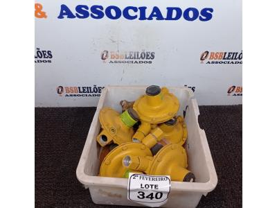 LOTE 340 - 01 LOTE C/APROXIMADAMENTE 07 REGULADORES DE GÁS MARCAS E MODELOS DIVERSOS. (NO ESTADO) ATENÇÃO! FAZER A VISITAÇÃO ANTES DE ARREMATAR, NÃO SABEMOS SE FUNCIONA. LEILÃO NÃO TEM GARANTIA E NEM DEVOLUÇÃO, SUJEITO A POSSÍVEIS AVARIAS VISÍVEIS/OCULTAS E/OU AUSÊNCIA DE COMPONENTES.